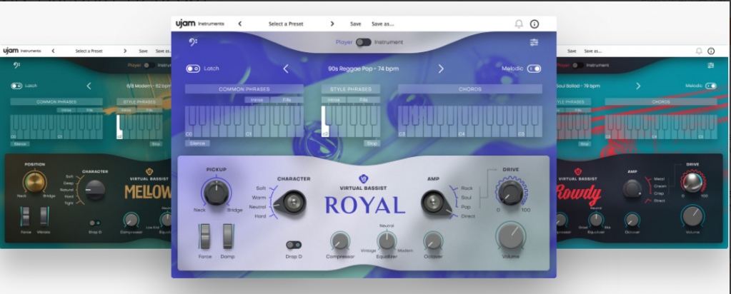 [虚拟贝斯手音源插件-工作室贝司音色风格]UJAM Virtual Bassist ROYAL v2.1.1 [WiN, MacOSX]（12.82Gb）