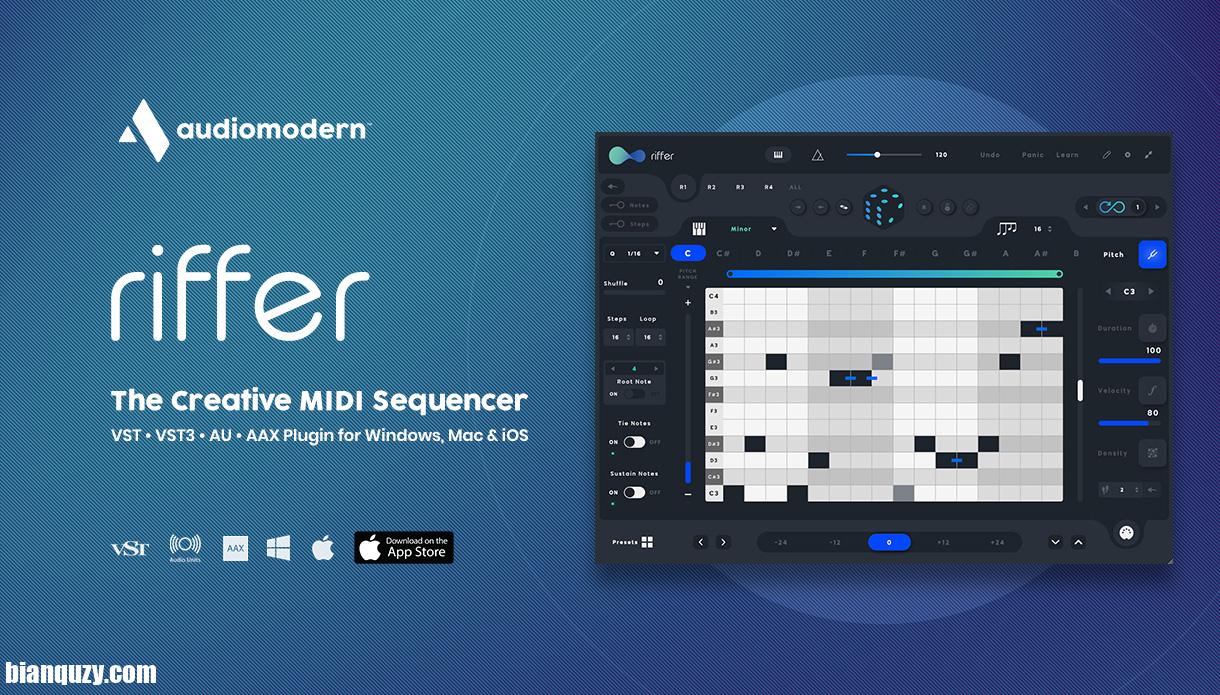 智能MIDI工具 – Audiomodern Riffer v3.0.0 [WiN,MAC]