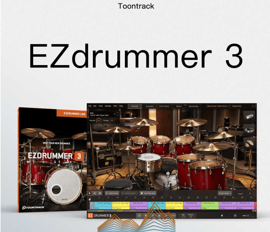 架子鼓采样合成器插件Toontrack EZdrummer V3.0.00[WIN+MAC]60套音源