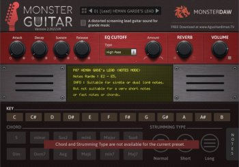 MonsterDAW MONSTER Guitar v2.0 x64 VST VST3 AU WiN MAC