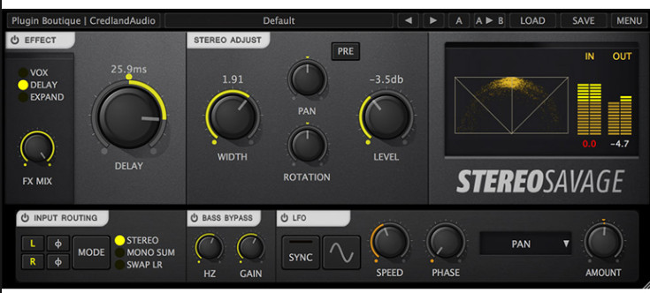 立体声混音插件Credland Audio StereoSavage 1.2.1（Win/Mac）