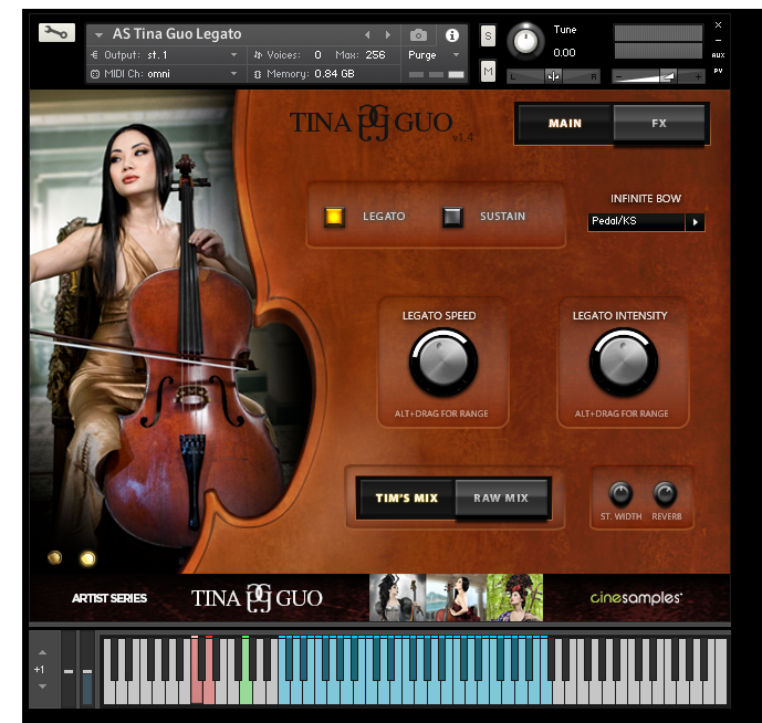 [郭婷娜大提琴连奏音源]Cinesamples Tina Guo Acoustic Cello Legato v1.4 PROPER [KONTAKT]（6.04Gb）
