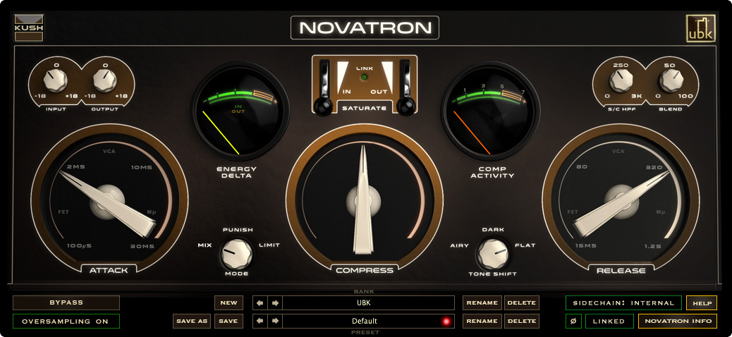 模拟建模压缩器 – Kush Audio Novatron v1.1.0 WIN