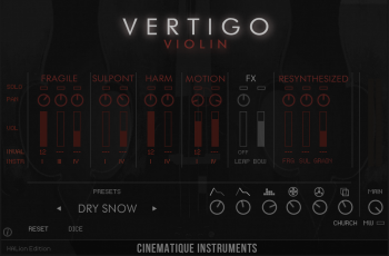 Cinematique Instruments Vertigo Violin Content for HALion
