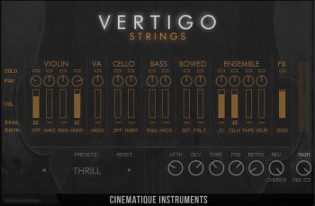 Cinematique Instruments Vertigo Strings Content for HALion