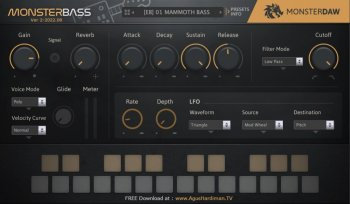 MonsterDAW MONSTER Bass v2.0 x64 VST VST3 AU Win MAC
